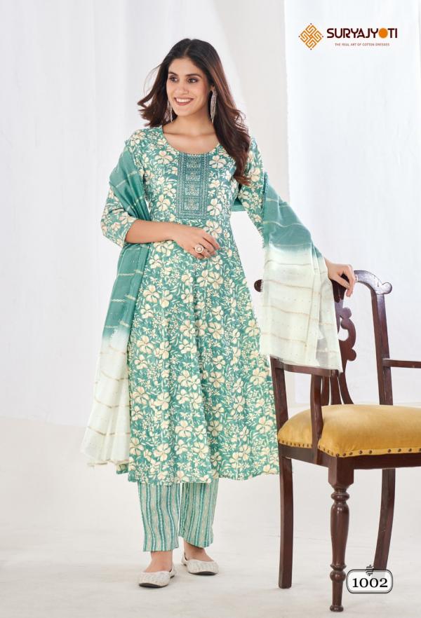 Suryajyoti Anarkali Special Vol-1 – Anarkali Kurti With Pant & Dupatta